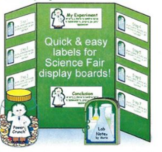 3-inch square notepad featuring scientist design, 35 acid-free pages