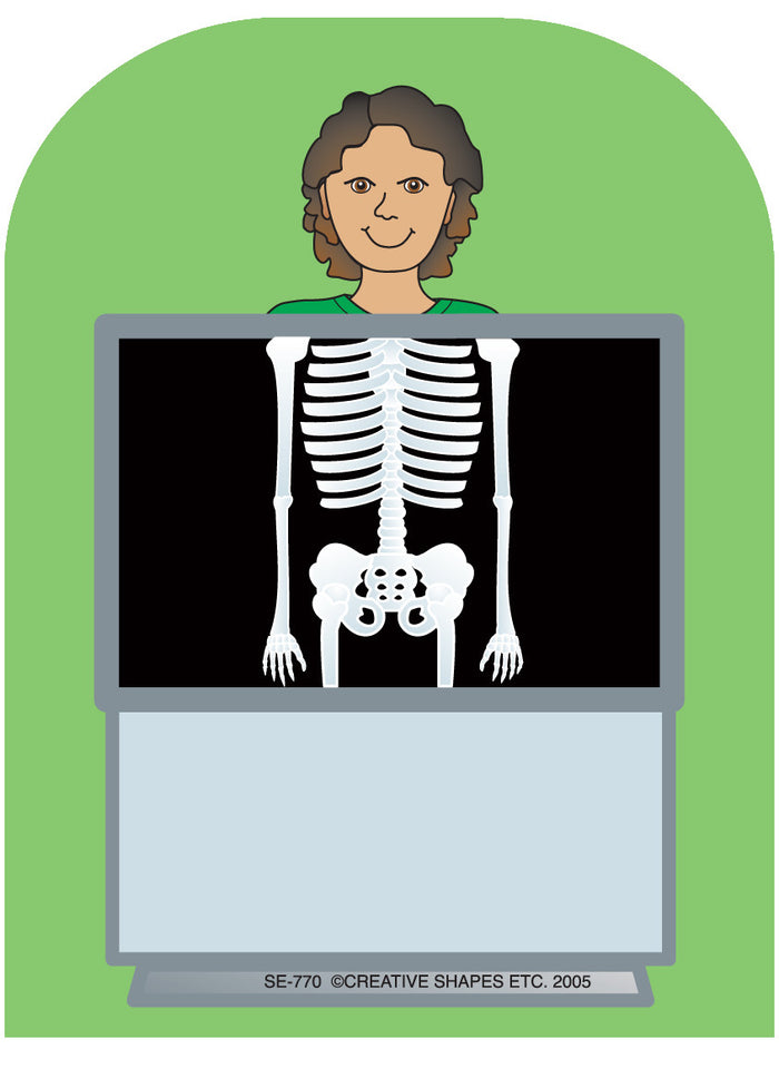 X-ray themed mini notepad, 3x3 inches, 35 sheets