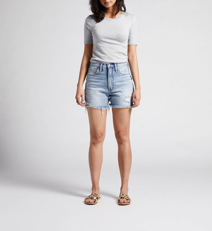 SILVER 90’s BAGGY SHORT