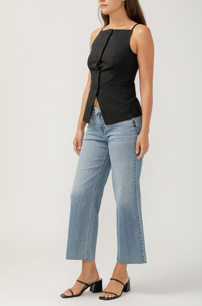 SILVER SUKI ANKLE WIDE LEG