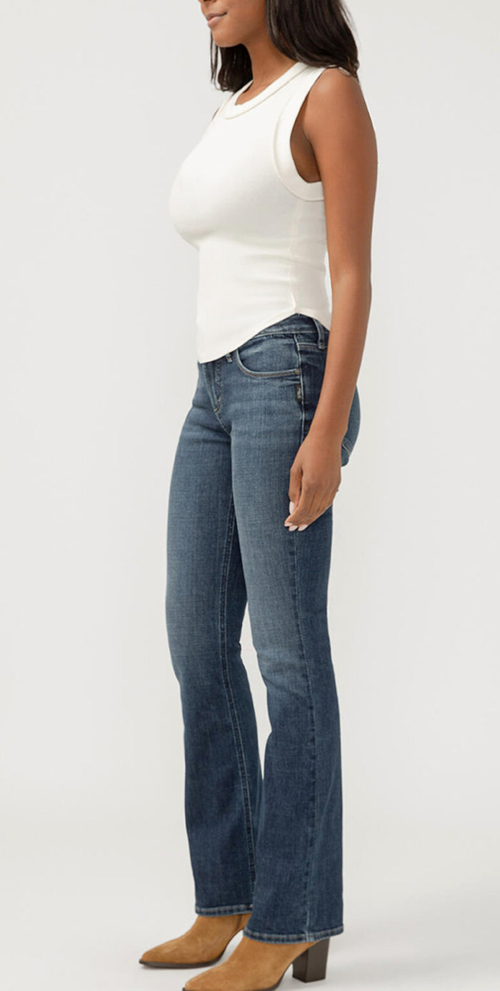 SILVER SUKI Mid Rise Slim Bootcut Luxe Stretch Jeans