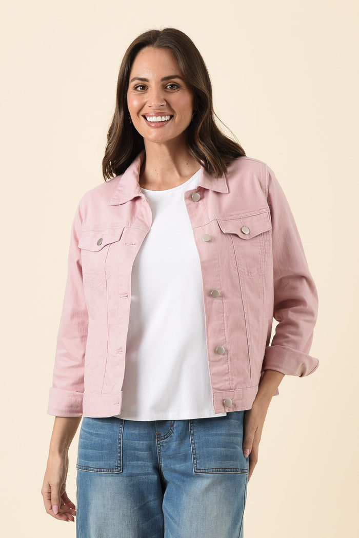 Siobhan Blush Stretch Jacket,Brunette model,alt text|model:MJ