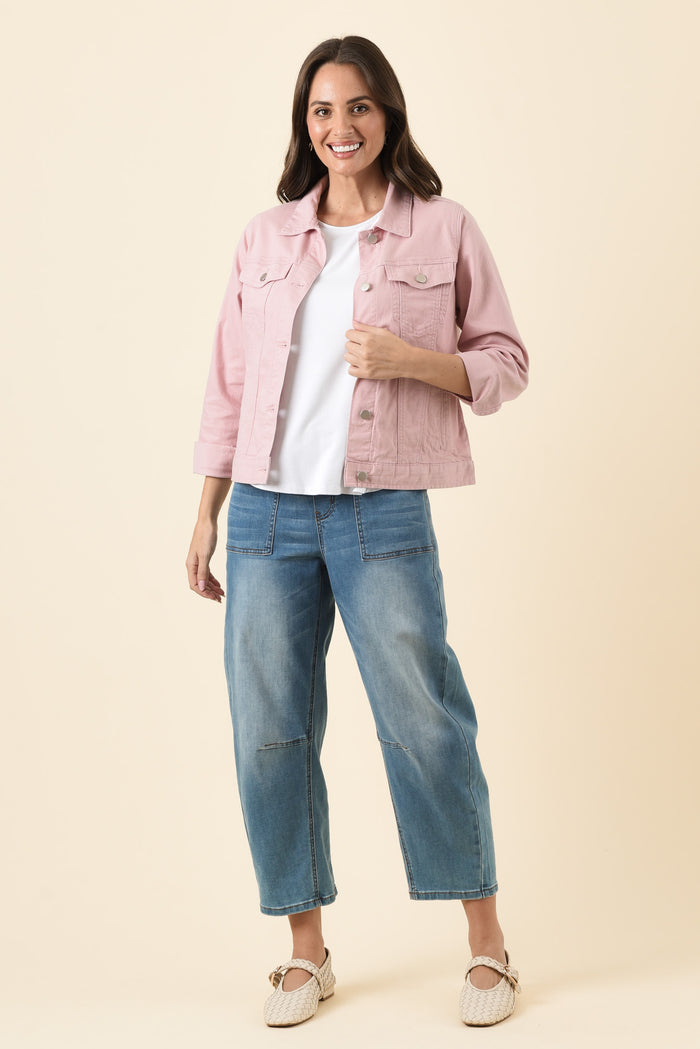 Siobhan Blush Stretch Jacket,Brunette model,alt text|model:MJ