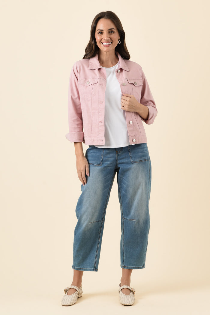 Siobhan Blush Stretch Jacket,Brunette model,alt text|model:MJ