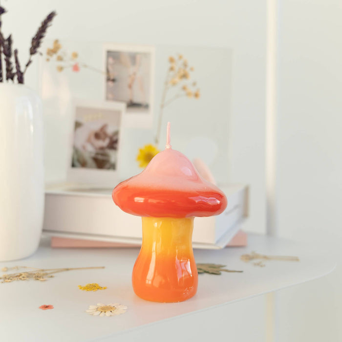 Small Sunset Mushroom Candle