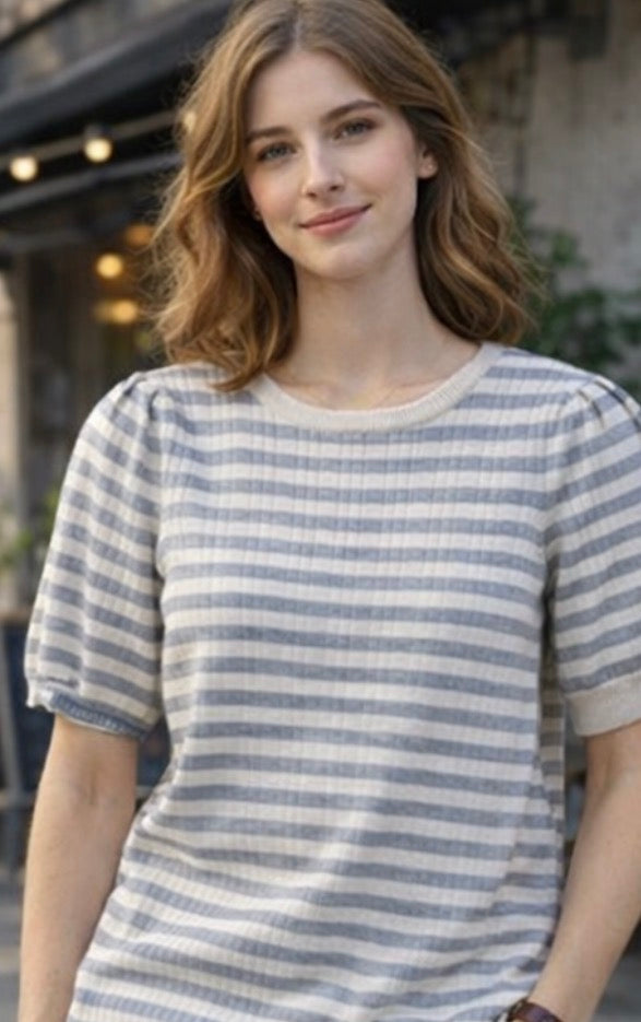 SOYA CONCEPT VANA STRIPE SS KNIT