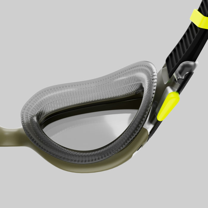 Speedo Adult Biofuse 2.0 Polarised Goggles - Dark Green/Yellow