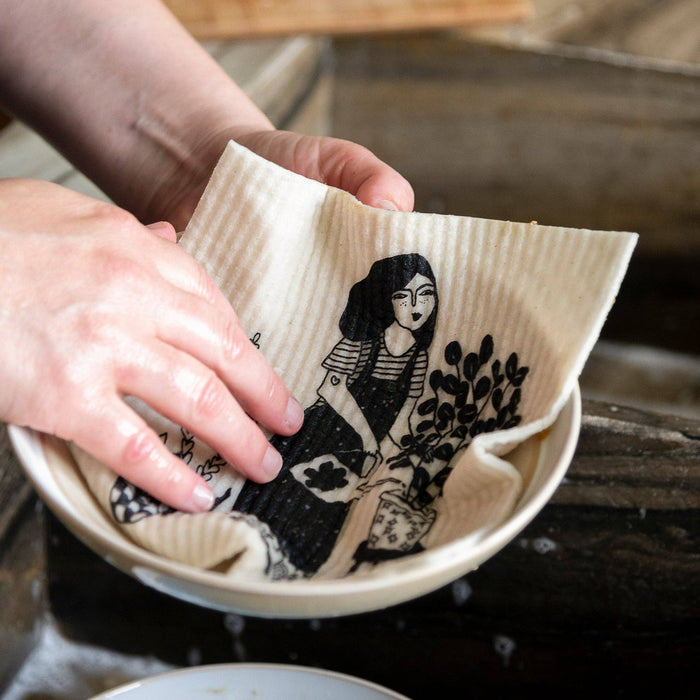 Sponge Cloth - Plant Lover & Coffee First