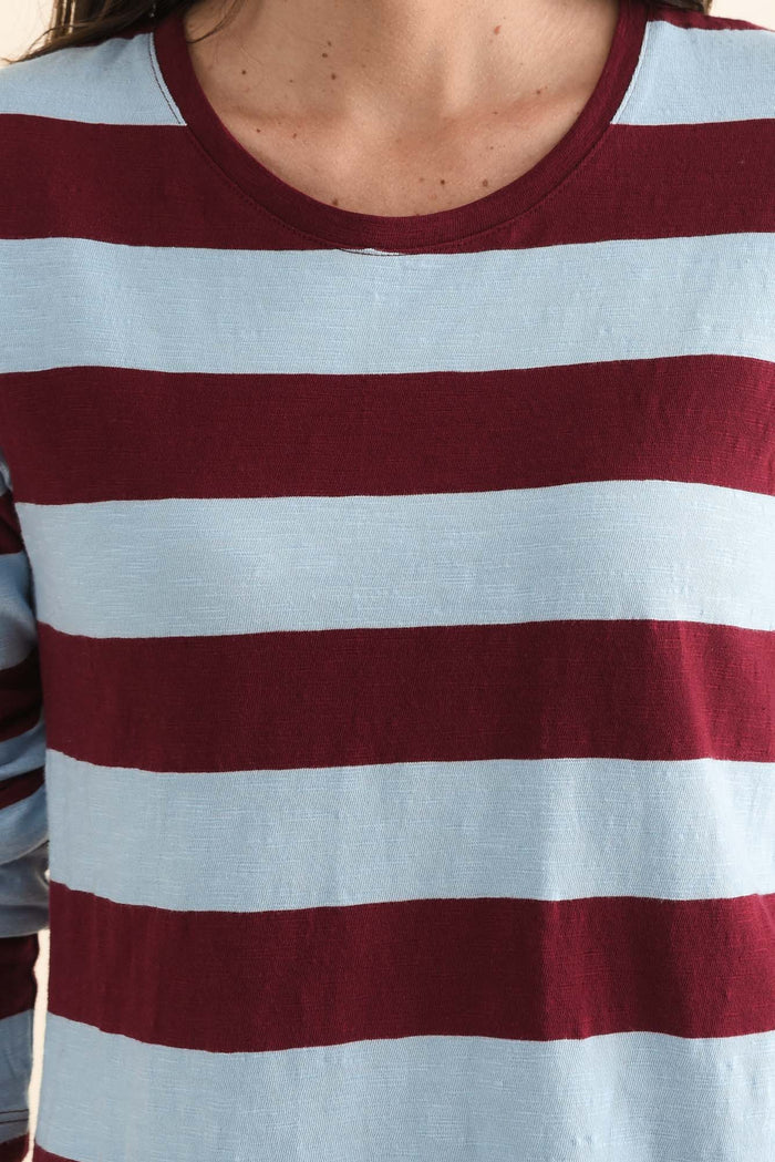 Spritz Light Blue Stripe Long Sleeve Tee