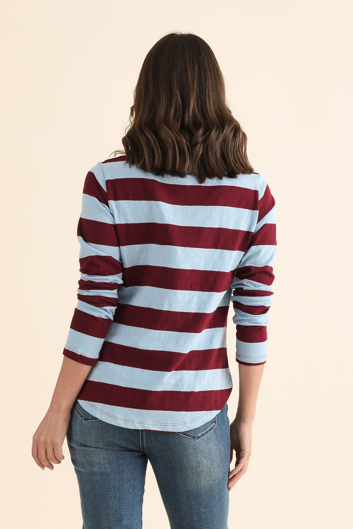 Spritz Light Blue Stripe Long Sleeve Tee