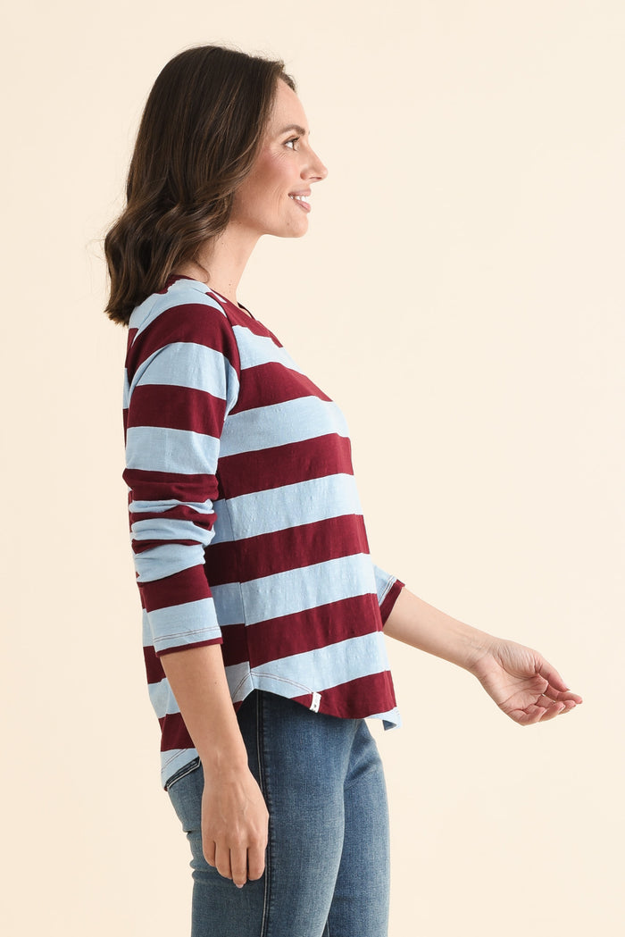Spritz Light Blue Stripe Long Sleeve Tee