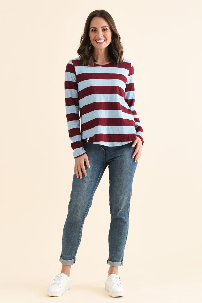 Spritz Light Blue Stripe Long Sleeve Tee