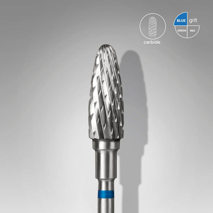 Staleks Carbide nail drill bit "corn" blue, 5 mm Drill Bit Staleks