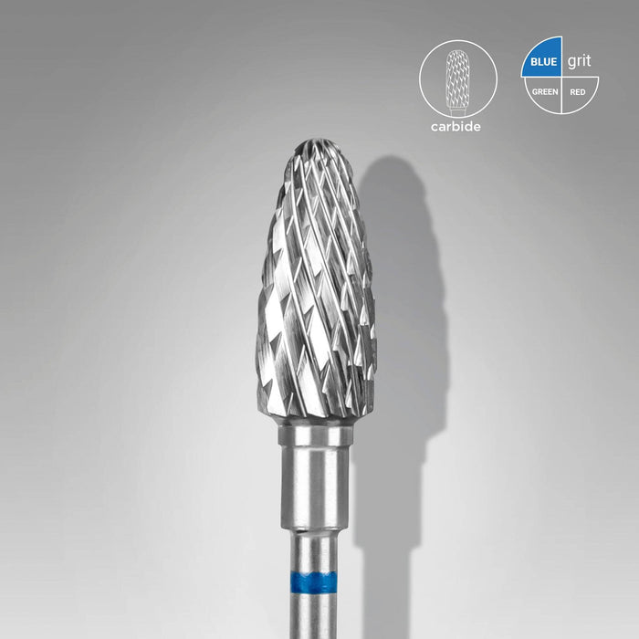 Staleks Carbide nail drill bit "corn" blue, 6 mm Drill Bit Staleks