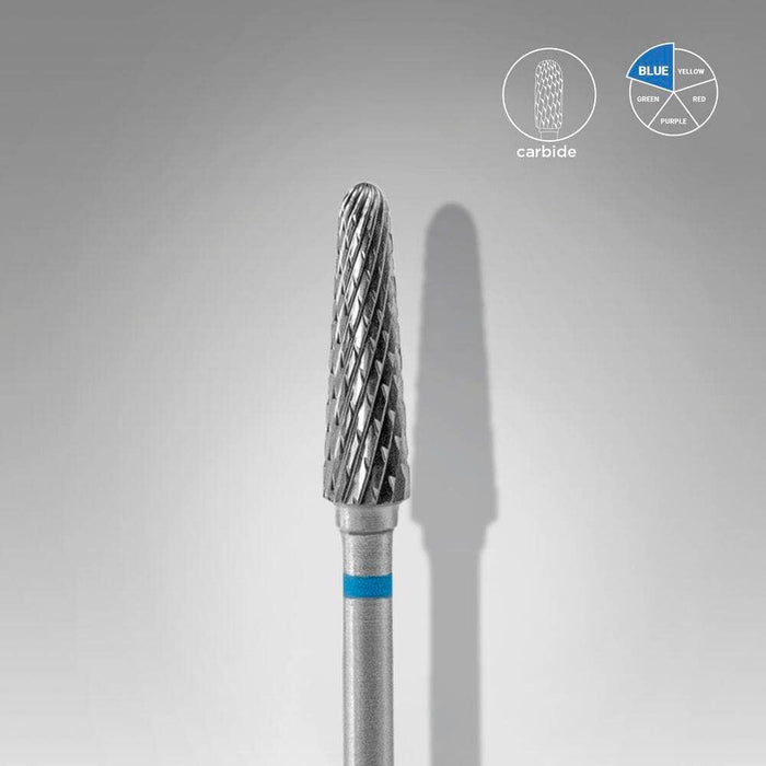 Staleks Carbide nail drill bit "frustum" blue, 4 mm Drill Bit Staleks