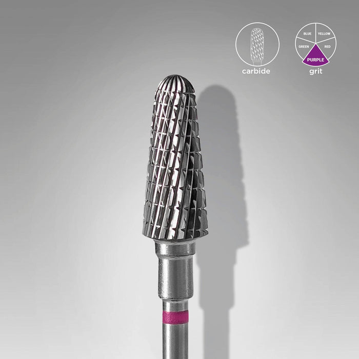 Staleks Carbide nail drill bit "frustum" purple, 6 mm Drill Bit Staleks