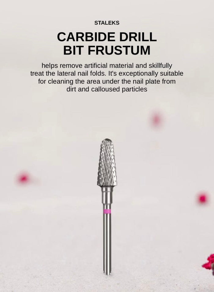 Staleks Carbide nail drill bit "frustum" red, 4 mm Drill Bit Staleks