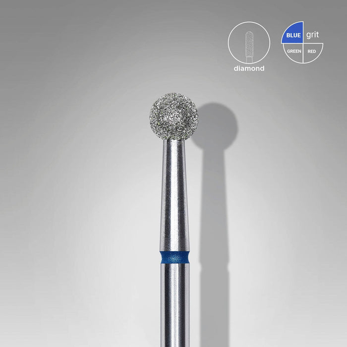 Staleks Diamond nail drill bit "ball" blue, 4 mm Drill Bit Staleks