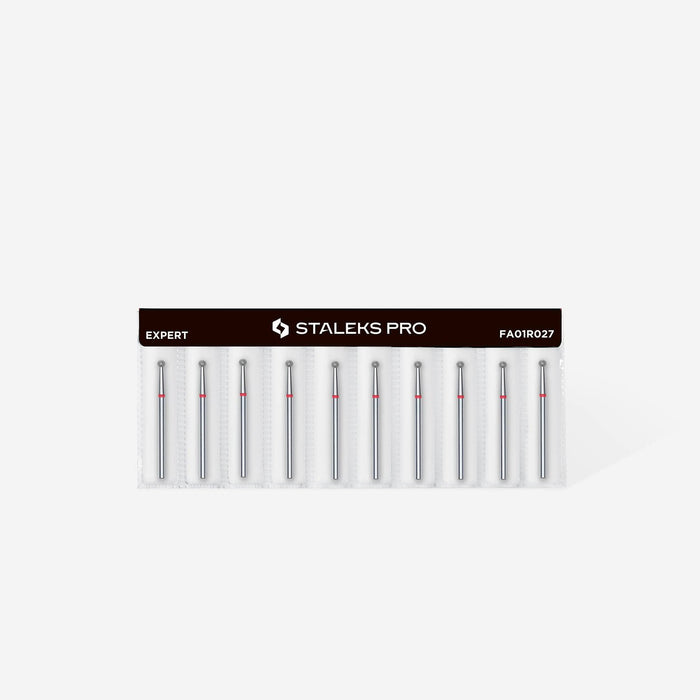 Staleks Diamond nail drill bit "ball" red, 2.7 mm Drill Bit Staleks