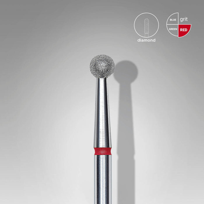 Staleks Diamond nail drill bit "ball" red, 3.5 mm Drill Bit Staleks
