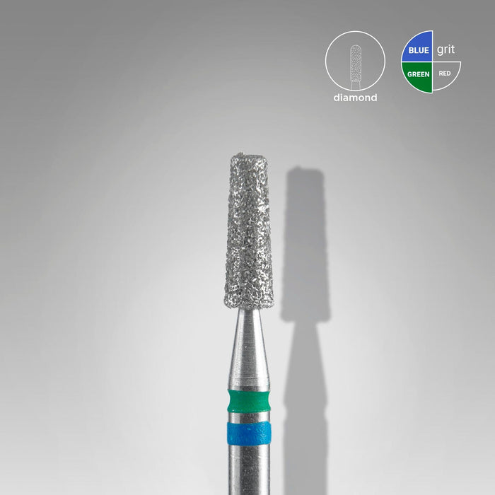 Staleks Diamond nail drill bit DUO "frustum" blue-green, 2.5 mm Drill Bit Staleks