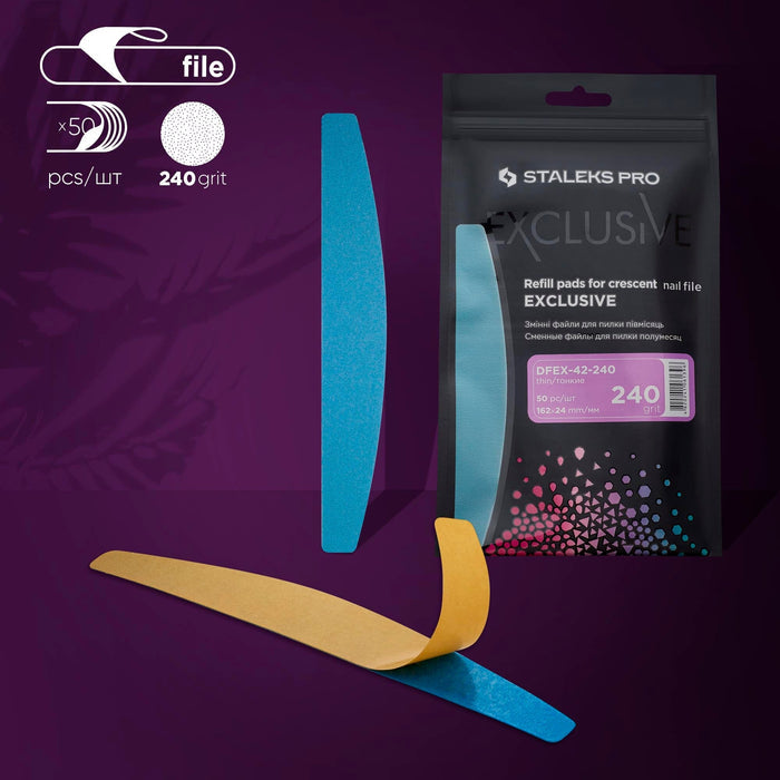 Staleks Disposable files for crescent nail file EXPERT 42 240 grit (50 pcs) Nail file Staleks