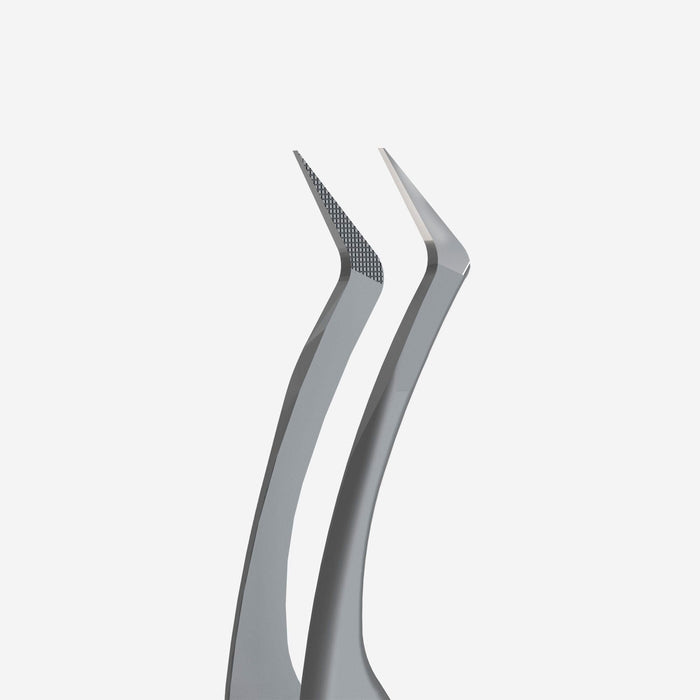 Staleks Professional Eyelash tweezers with fiber tips EXPERT 45 TYPE 2 (L-shaped, 40′) Eyebrow tweezers Staleks