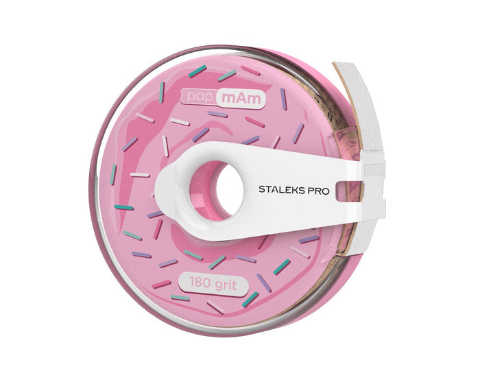 Staleks White disposable abrasive tape papmAm EXPERT 180 grit in a plastic case Nail file Staleks
