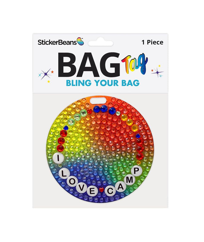 Sticker Beans I Love Camp Bag Tag Camp Sticker Beans Multi