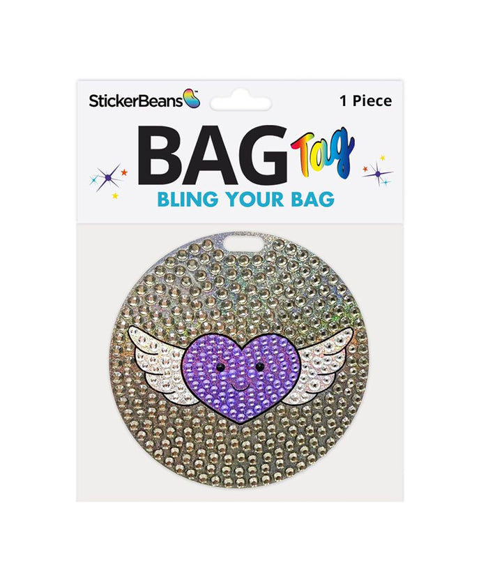 Sticker Beans Winged Heart Bag Tag Accessories Sticker Beans Multi