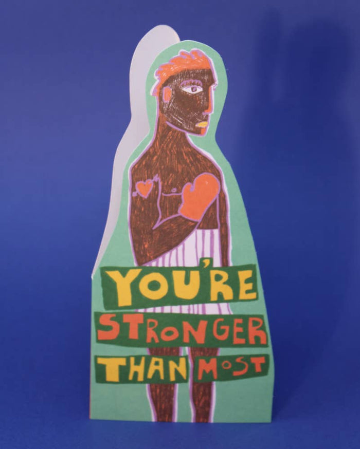 Stronger Shaped Greetings Card