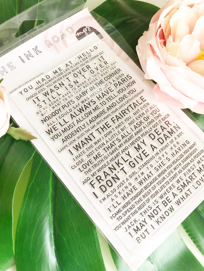 Subway Art: Lover Movie Quotes