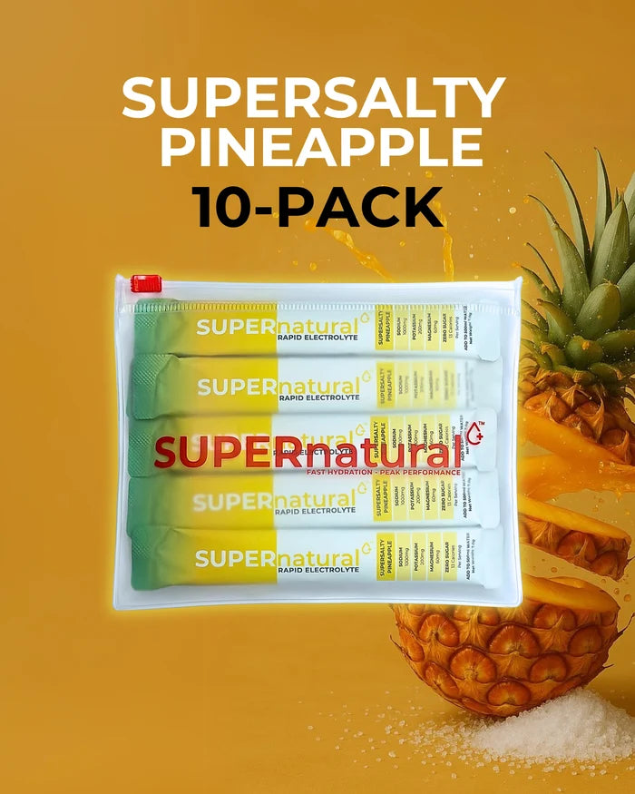 SUPERnatural+ SUPERsalty Electrolyte 71g - 10 Packs Pineapple