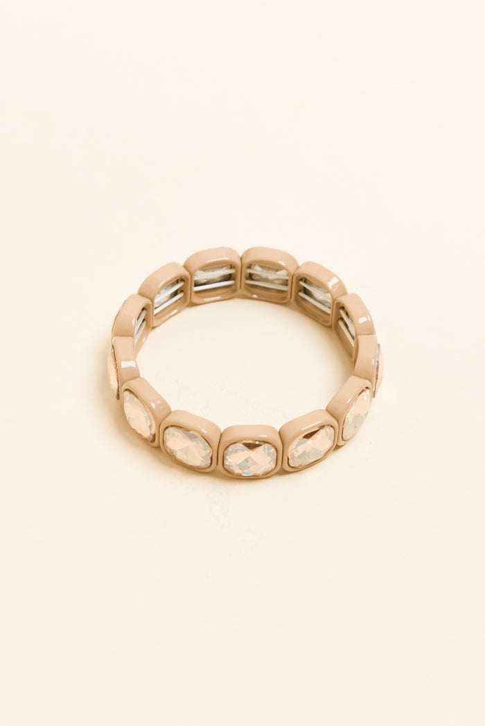 Tamsin Champagne Crystal Beaded Bracelet