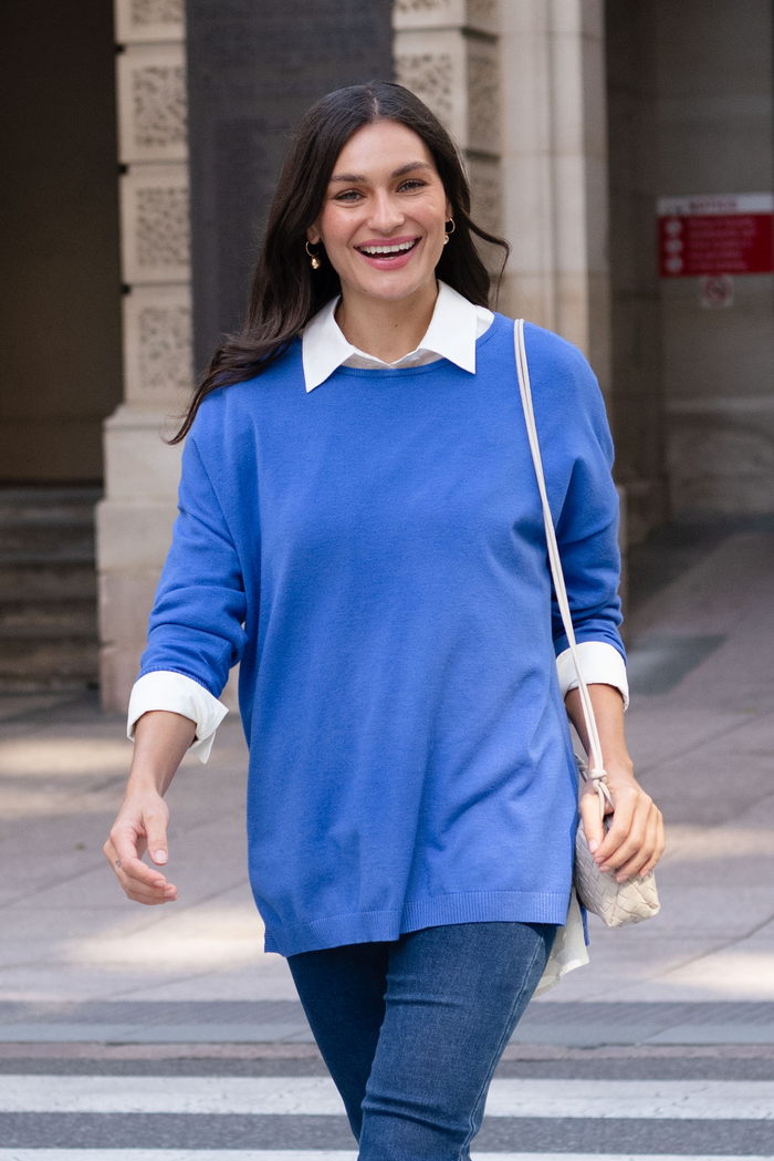 Tanner Cobalt Knit Jumper,Lifestyle