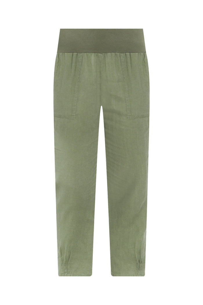 Tatum Khaki Linen Pants,ghost-mani