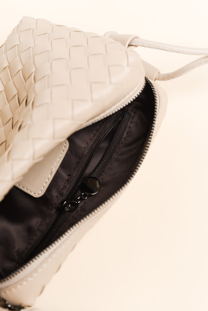Tellaro Natural Woven Crossbody Bag