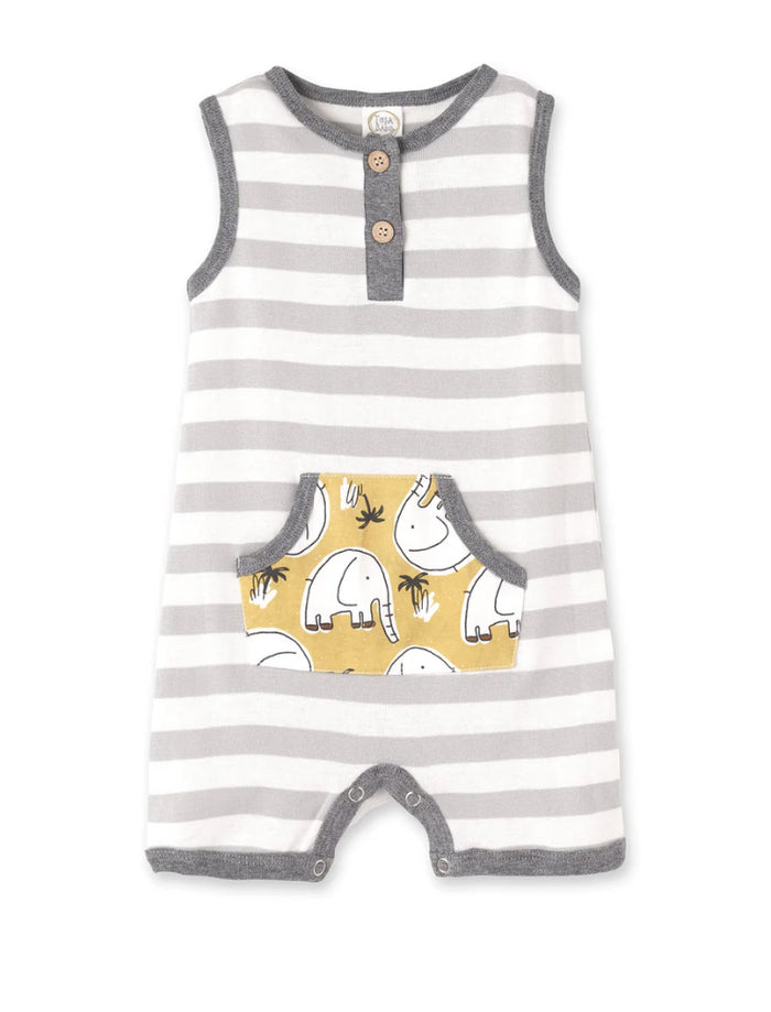 Tesa Babe Elephants Striped Romper