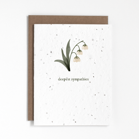THE GOOD CARD 
Plantable Greeting Card - Deepest Sympathies