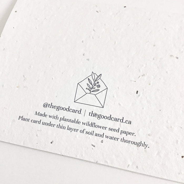 THE GOOD CARD Plantable Greeting Card - Happy Birthday - Cursive