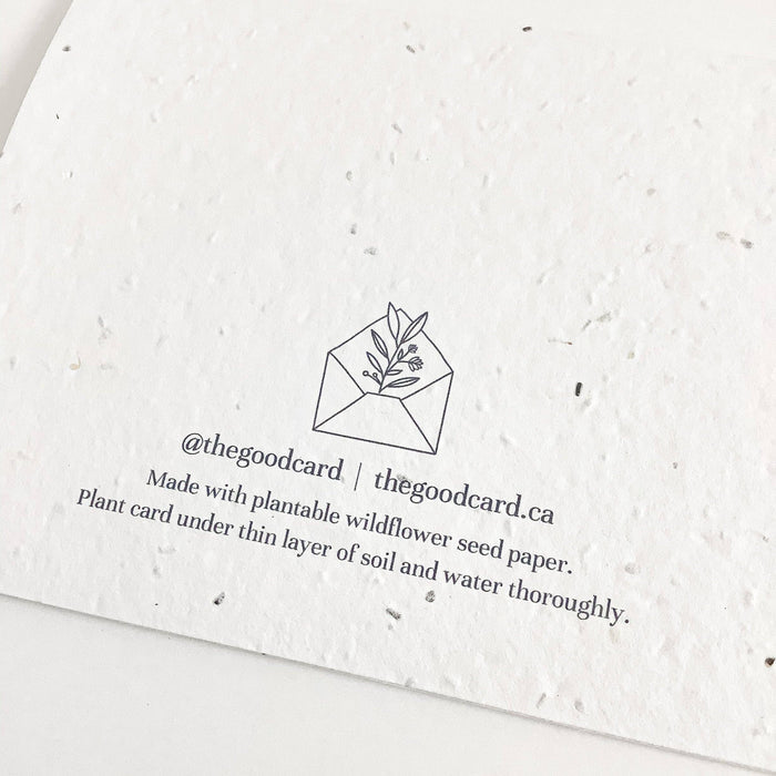 THE GOOD CARD Plantable Greeting Card - So Sorry For Your Loss