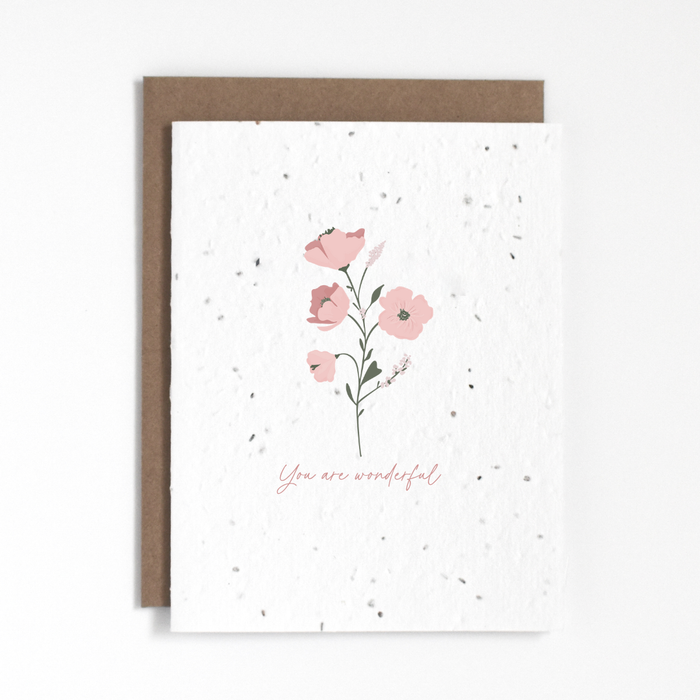 THE GOOD CARD Plantable Greeting Card - You are Wonderful