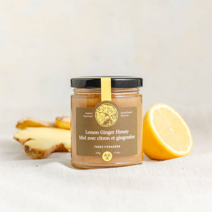 THREE FORAGERS Lemon Ginger Infused Honey - 350 g