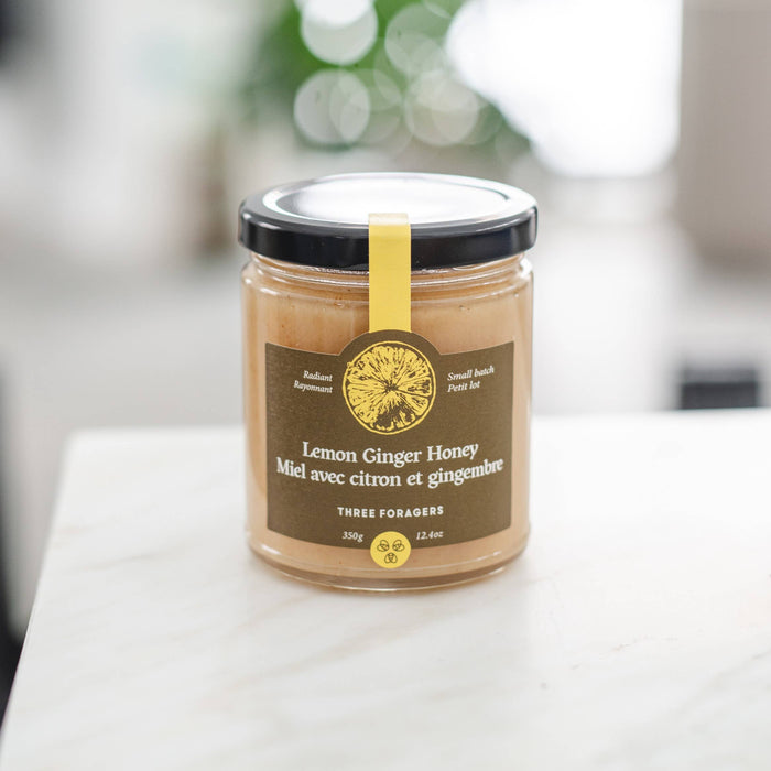 THREE FORAGERS Lemon Ginger Infused Honey - 350 g
