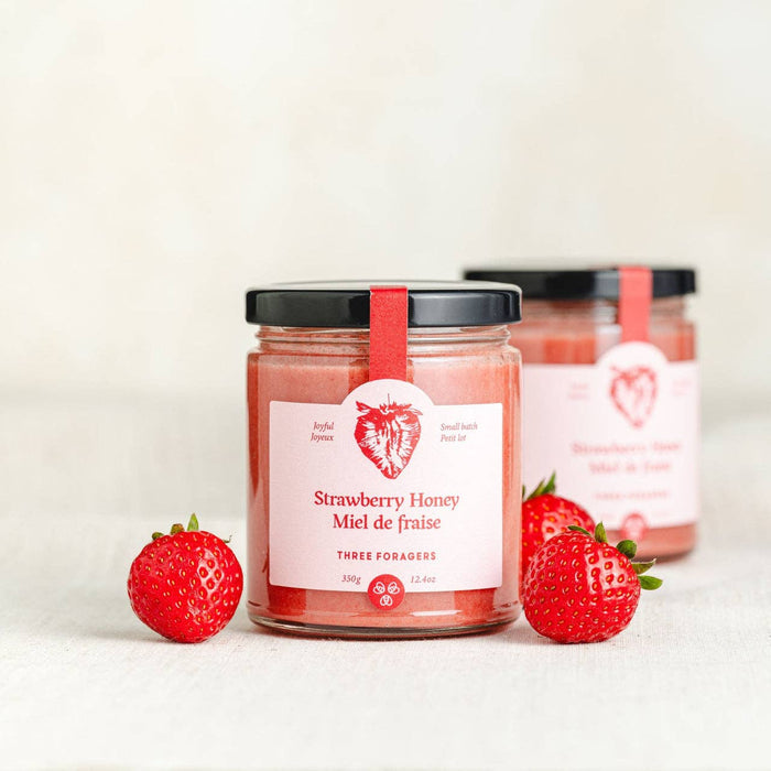 THREE FORAGERS Strawberry Infused Honey - 350 g