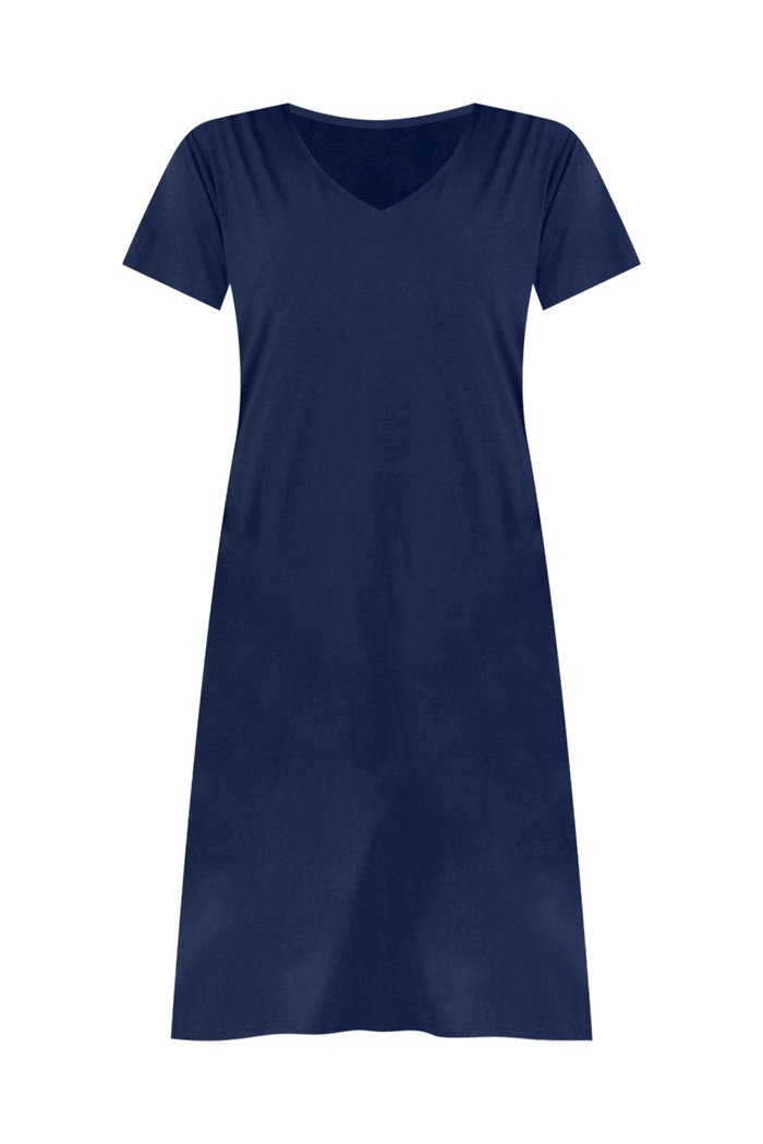 Tiffany Navy Bamboo Tee Dress,ghost-mani
