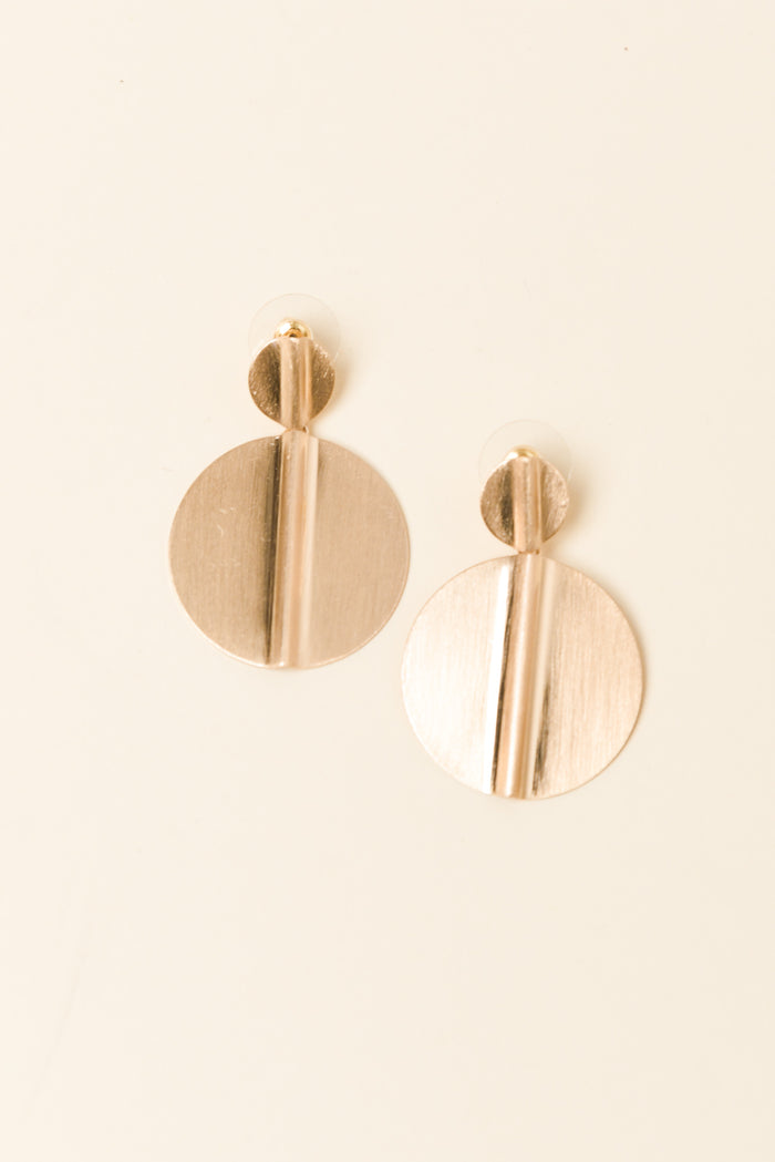 Tito Gold Circle Drop Earrings