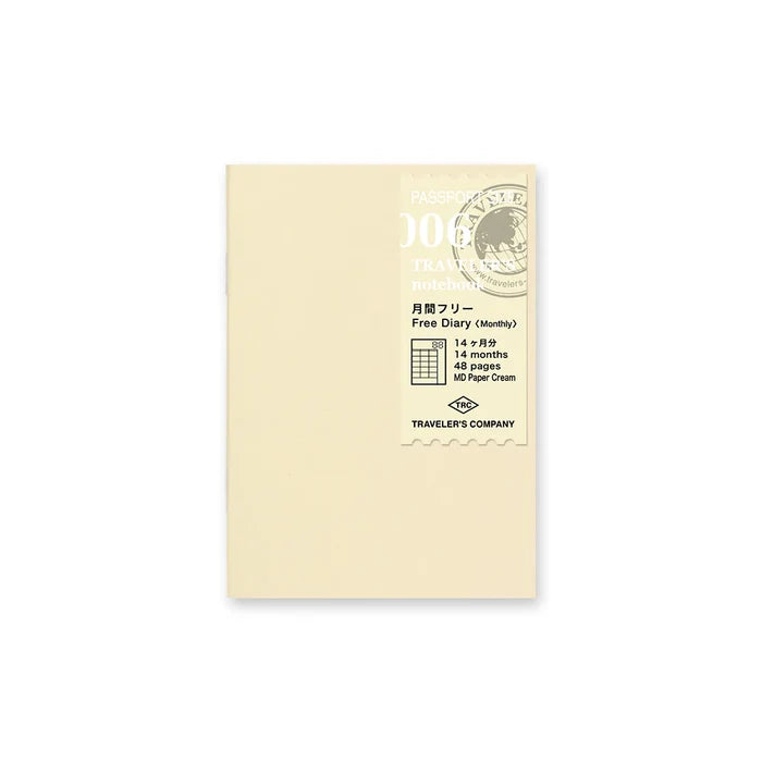 TN P 006 PASSPORT Size Refill Free Monthly Planner