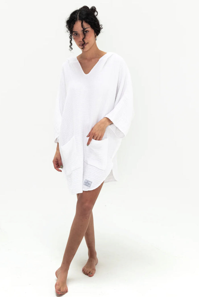 TOFINO THE COCOON | Women's Muslin Surf Poncho-ONE SIZE
