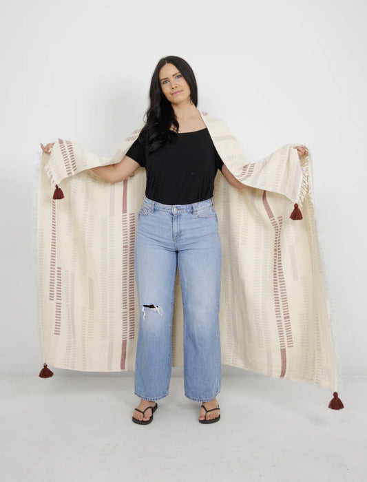 TOFINO THE HAZE MUSLIN THROW-MULTI